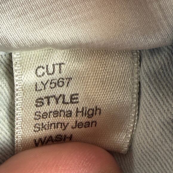 Reformation Serena High Skinny Jeans  Medium Wash Button Fly Size 25 - Picture 9 of 9